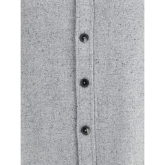 ZEGNA Gray Cashmere Dress Shirt