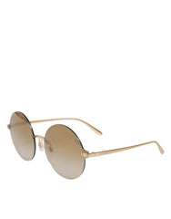 Dolce & Gabbana DG2228 Gold Plated Round Lenses Shades Eyewear Sunglasses