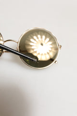 Dolce & Gabbana DG2215K Gold Plated Round Lenses Shade Eyewear Sunglasses