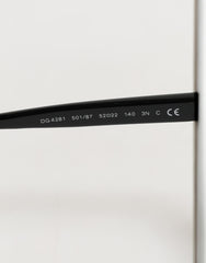 Dolce & Gabbana DG4281 Black Round Frame Full Rim Eyewear Sunglasses