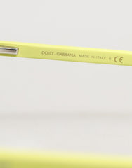 Dolce & Gabbana DG4324 Yellow Framed Mirrored Lenses Eyewear Sunglasses