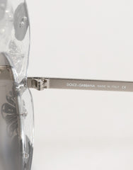 Dolce & Gabbana Transparent DG4292 Round Crystal Flowers Sunglasses