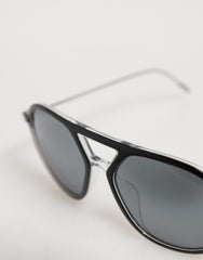Dolce & Gabbana DG4343F Black Acetate Frame Pilot Shades Sunglasses