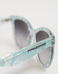 Dolce & Gabbana DG4190 Blue Lace Acetate Rectangle Shades Sunglasses