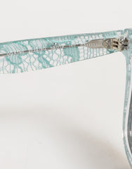 Dolce & Gabbana DG4190 Blue Lace Acetate Rectangle Shades Sunglasses