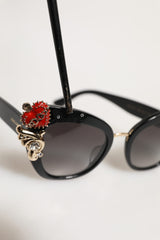 Dolce & Gabbana DG4319F Red Sacred Heart Crystal Butterfly Sunglasses