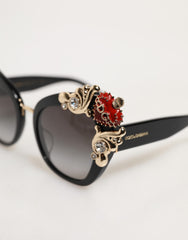 Dolce & Gabbana DG4319F Red Sacred Heart Crystal Butterfly Sunglasses