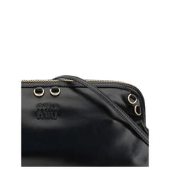 Miu Miu Black Calf Leather Bos Taurus Shoulder Bag