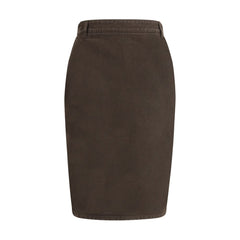 Saint Laurent Brown Denim Skirt