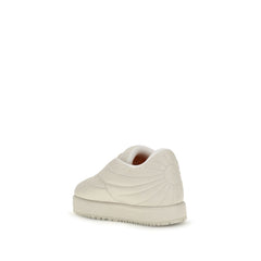 PDF Channel Cream Goatskin Platform Sneakers