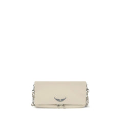 Zadig & Voltaire Cream Calf Leather Bos Taurus Shoulder Bag