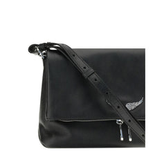 Zadig & Voltaire Black Calf Leather Bos Taurus Shoulder Bag