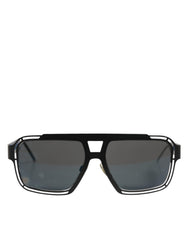 Dolce & Gabbana Black Metal Pilot Frame Shades Eyewear Sunglasses