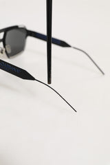 Dolce & Gabbana Black Metal Pilot Frame Shades Eyewear Sunglasses