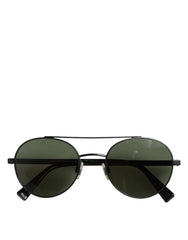 Dolce & Gabbana Matte Black Steel Frame Gray Lens Sunglasses