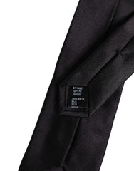 Dolce & Gabbana Black Safety Pins Silk Adjustable Necktie Accessory Tie