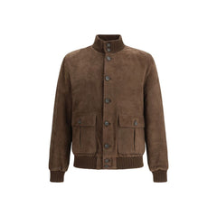 D'amico Brown Leather Bomber