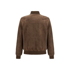 D'amico Brown Leather Bomber