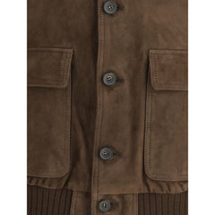 D'amico Brown Leather Bomber