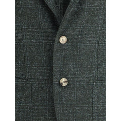 Gi Capri Green Fleece Wool Blazer