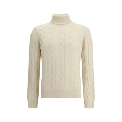 Aragona Cashmere White Cashmere Turtleneck
