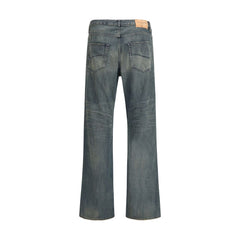 Balenciaga Blue Cotton Relaxed Fit Jeans