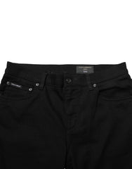 Dolce & Gabbana Black Cotton Stretch Slim Fit Men Denim Jeans