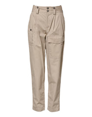 Dolce & Gabbana Beige Cotton Tapered Cargo Men Trouser Pants