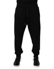 Dolce & Gabbana Black DG Logo Cotton Jogger Sweatpants Pants