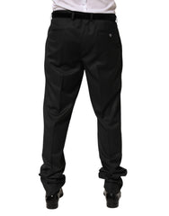 Dolce & Gabbana Black Wool Formal Dress Men Trouser Pants