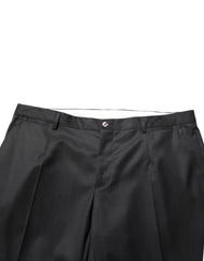 Dolce & Gabbana Black Wool Formal Dress Men Trouser Pants
