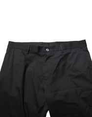Dolce & Gabbana Black Cotton Formal Dress Men Trouser Pants