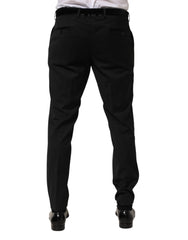 Dolce & Gabbana Black Wool Formal Dress Men Trouser Pants