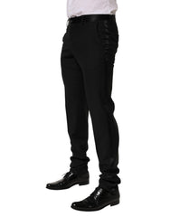 Dolce & Gabbana Black Wool Formal Dress Men Trouser Pants