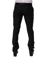 Dolce & Gabbana Black Wool Formal Dress Men Trouser Pants