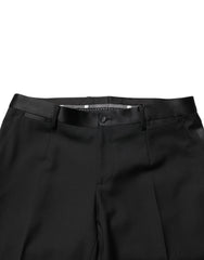 Dolce & Gabbana Black Wool Formal Dress Men Trouser Pants