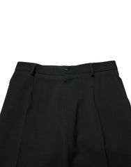 Dolce & Gabbana Black Wool Formal Dress Men Trouser Pants