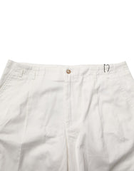 Dolce & Gabbana White Cotton Mid Waist Men Bermuda Shorts