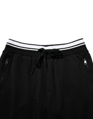 Dolce & Gabbana Black Cotton Sacred-Heart Men Jogger Pants