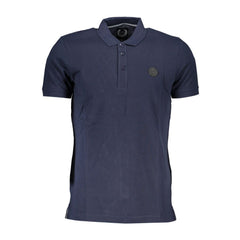 Gianmarco Venturi Blue Cotton Polo Shirt