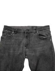 Dolce & Gabbana Dark Gray Cotton Skinny Men Denim Jeans