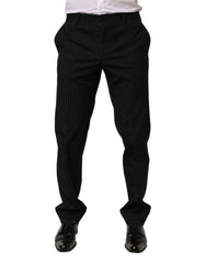 Dolce & Gabbana Black Striped Dress Formal Men Trouser Pants