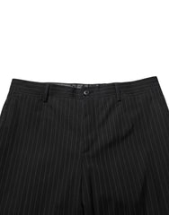 Dolce & Gabbana Black Striped Dress Formal Men Trouser Pants