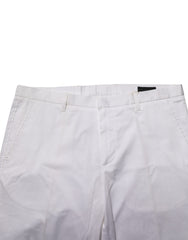 John Richmond White Cotton Stretch Dress Formal Men Trouser Pants