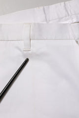 John Richmond White Cotton Stretch Dress Formal Men Trouser Pants