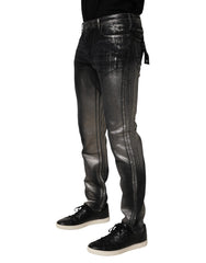 Emporio Armani Black Washed Slim Fit Men Denim Trouser Jeans