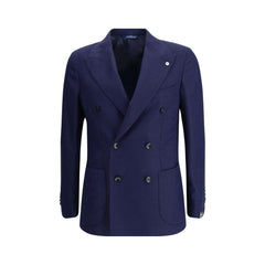 Gi Capri Blue Fleece Wool Coat
