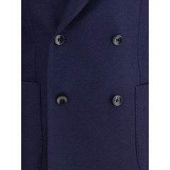 Gi Capri Blue Fleece Wool Coat