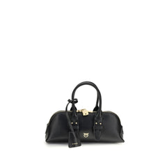 PINKO Black Calf Leather Bos Taurus Handbag