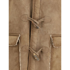 D'amico Brown Leather Coat
